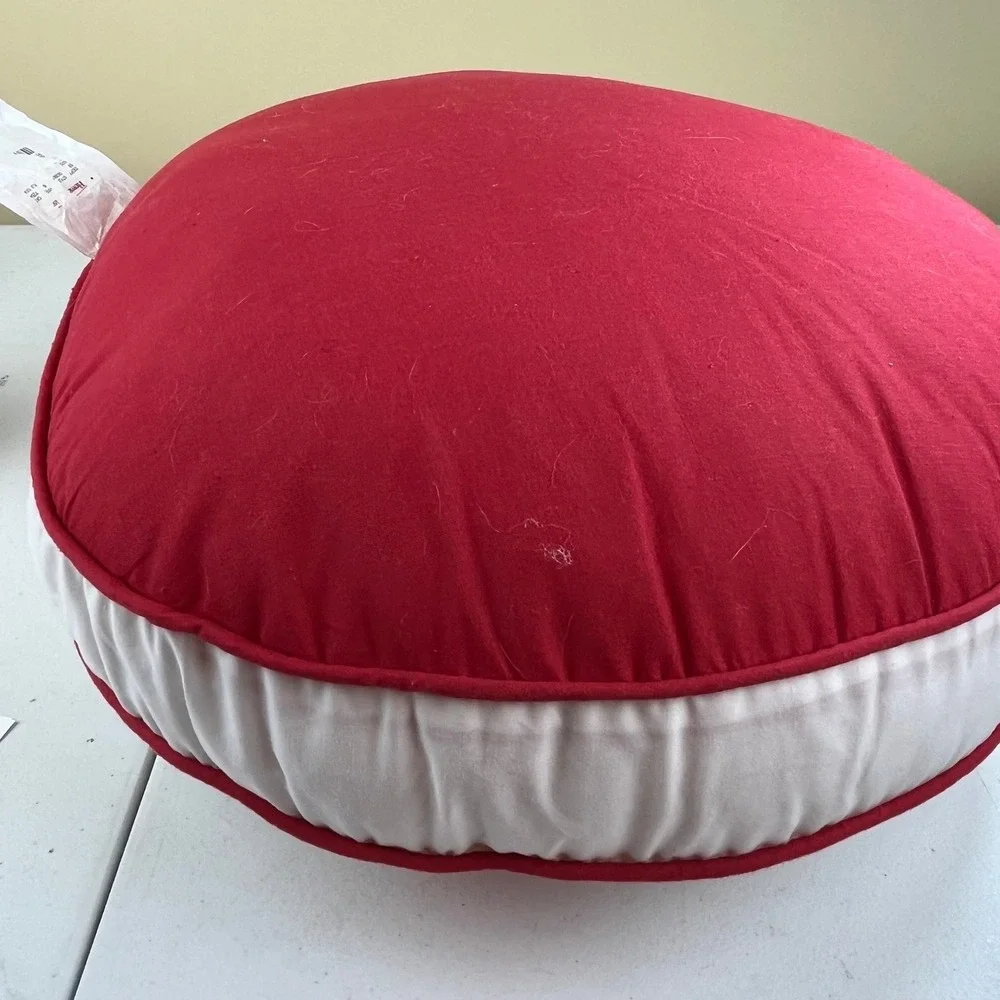 Boy Zone Baseball Decorative Pillow Red and White 17 Inch New
